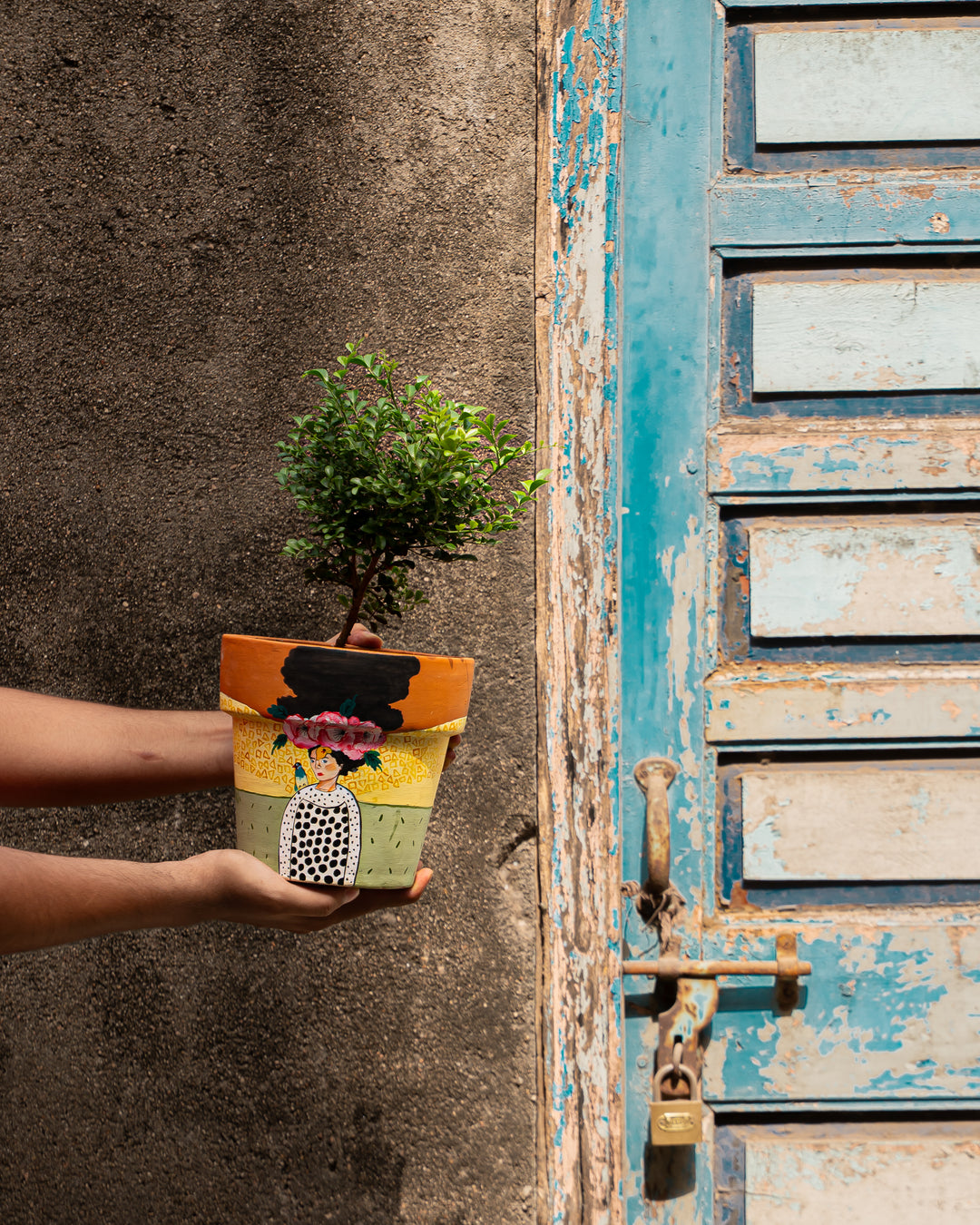 Frida Bloom – Hand-Painted Terracotta Planter - Raw Earth Shop