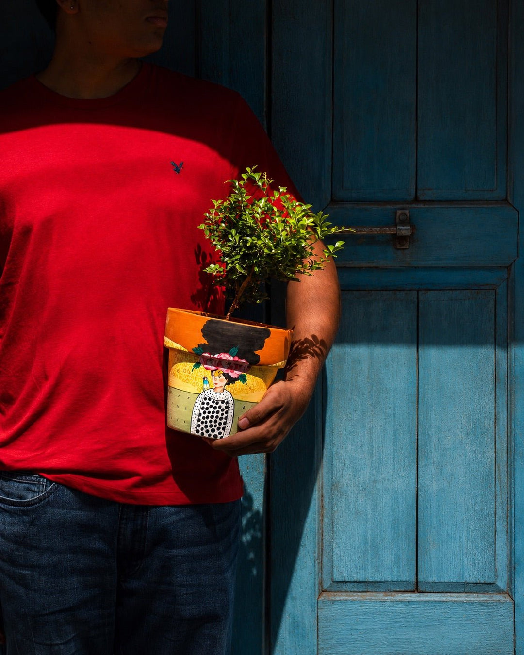 Frida Bloom – Hand-Painted Terracotta Planter - Raw Earth Shop