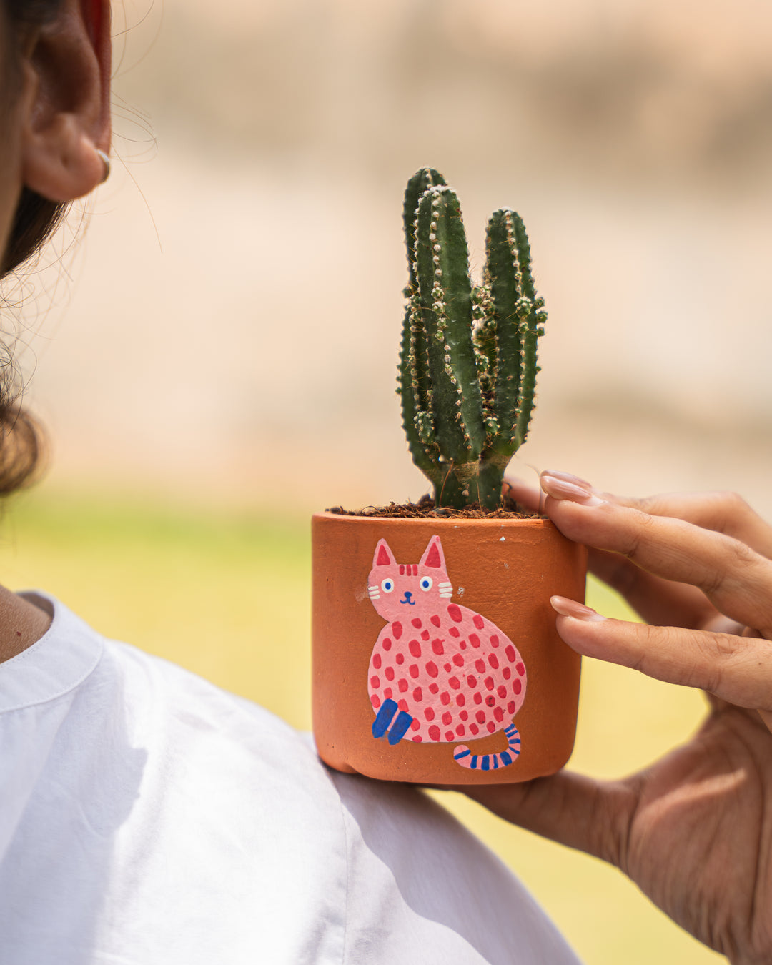 Terra Cat – Hand-Painted Terracotta Planter