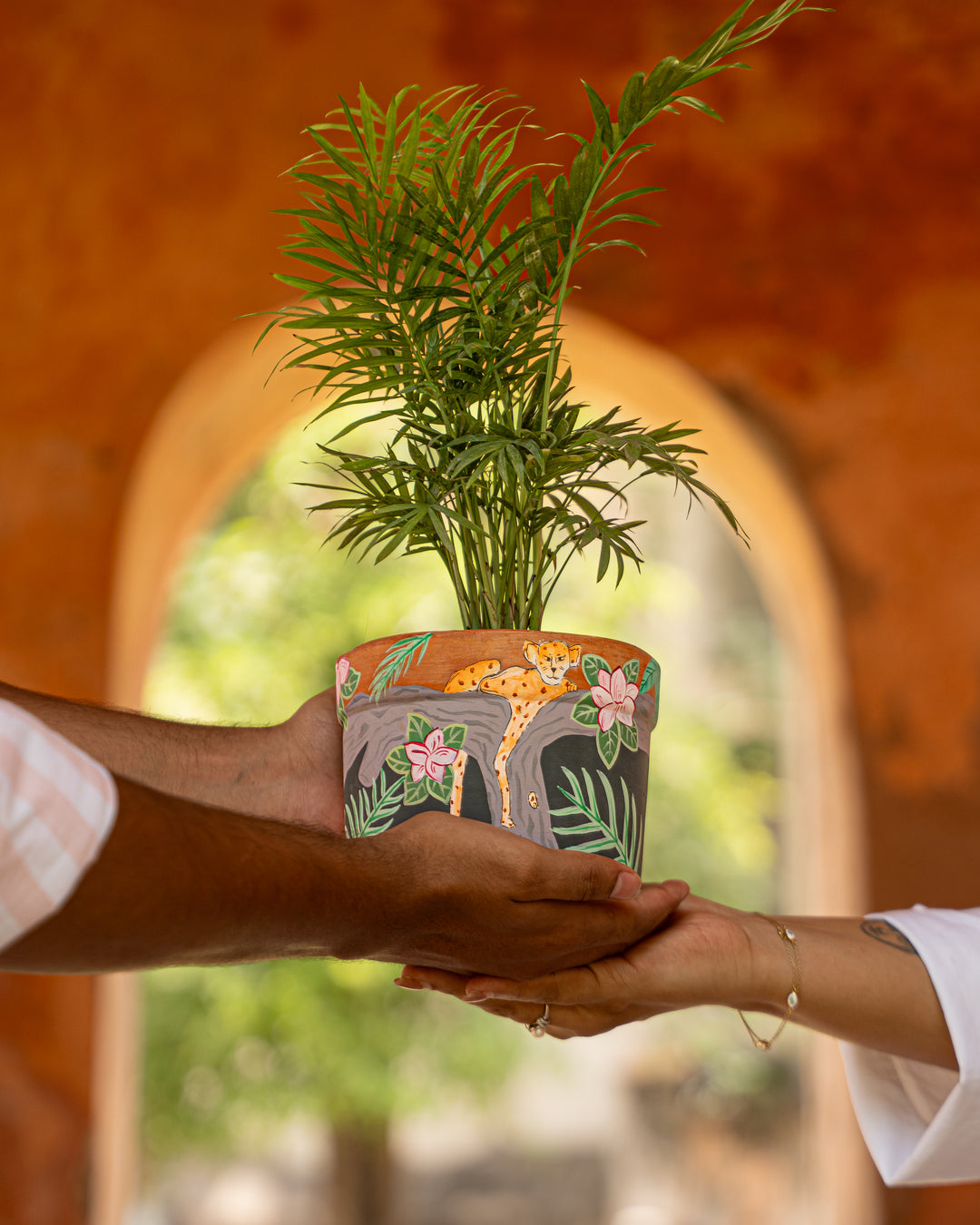 Wild Leopard – Hand-Painted Terracotta Planter - Raw Earth Shop