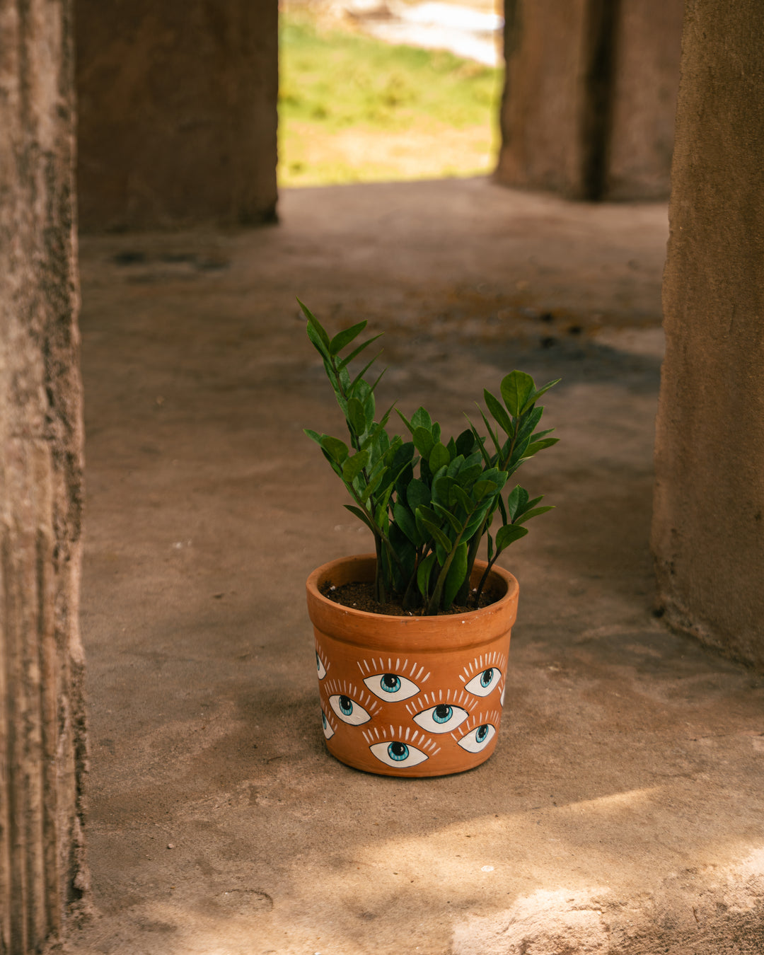 Evil Eye – Hand-Painted Terracotta Planter