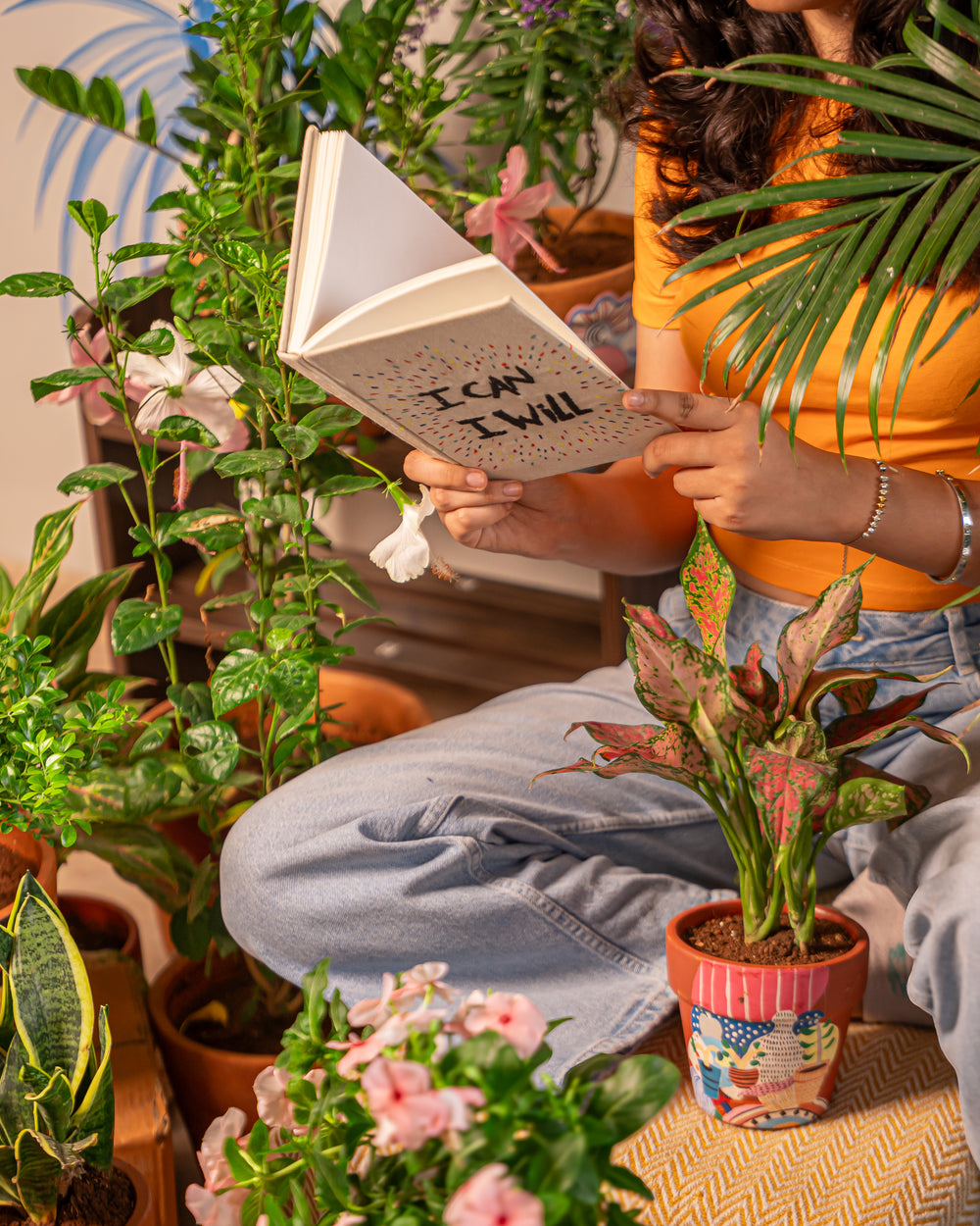 Urban jungle – Hand-Painted Terracotta Planter - Raw Earth Shop