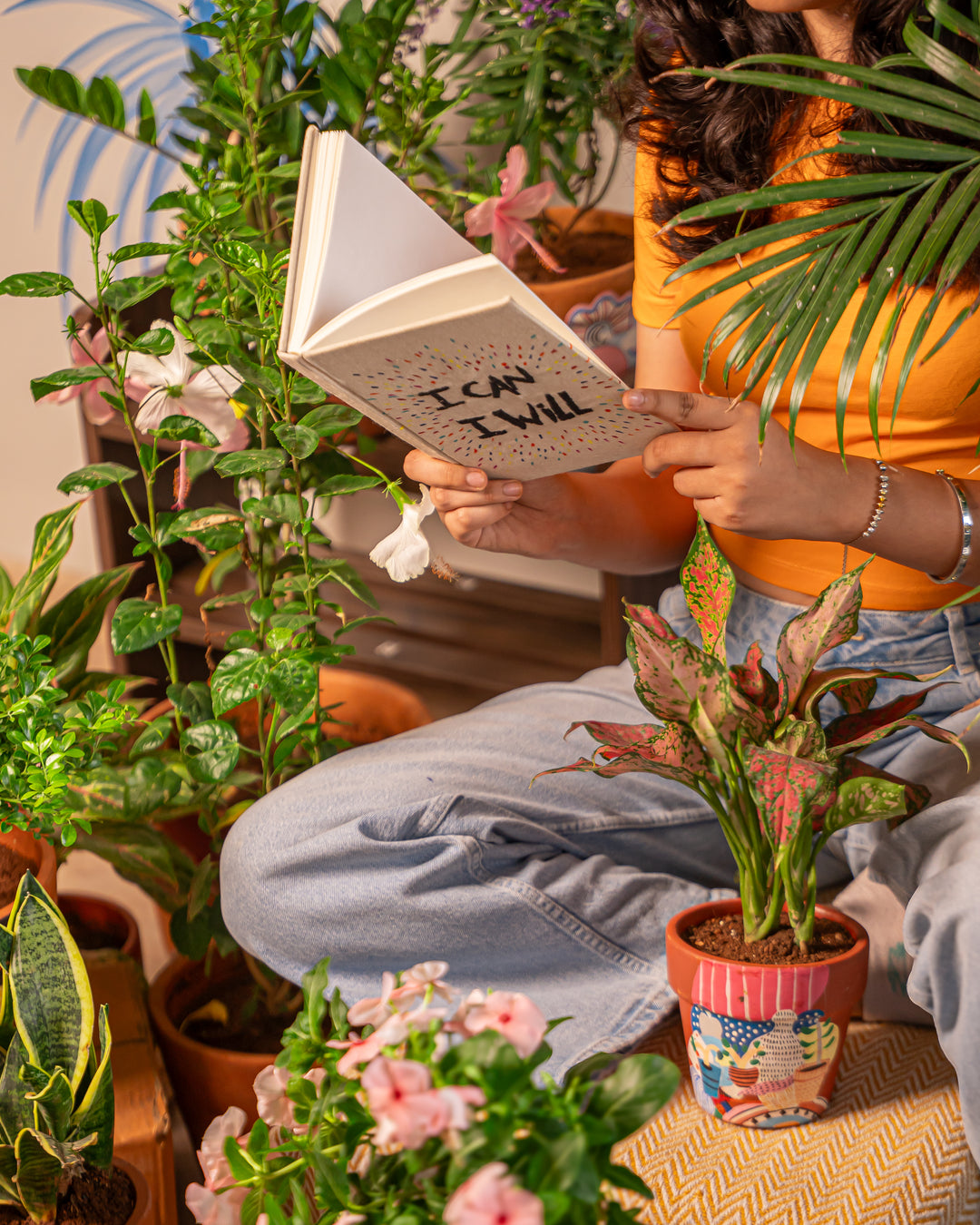 Urban jungle – Hand-Painted Terracotta Planter - Raw Earth Shop