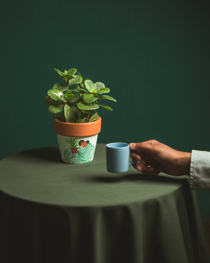 The Nurturer – Hand-Painted Terracotta Planter