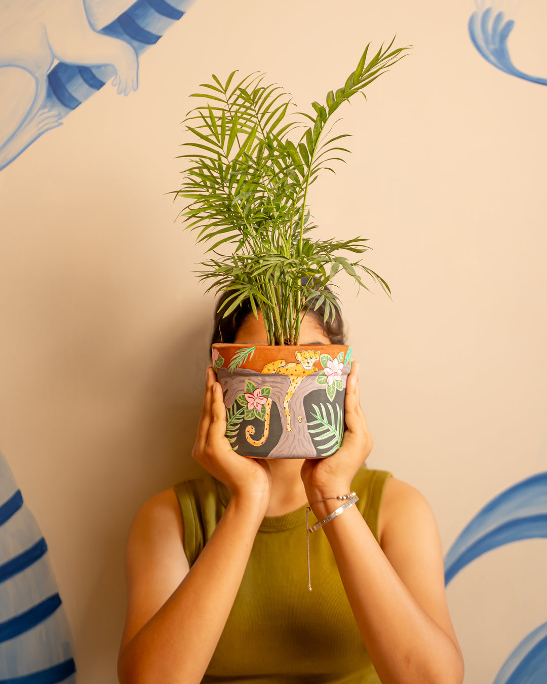 Wild Leopard – Hand-Painted Terracotta Planter - Raw Earth Shop