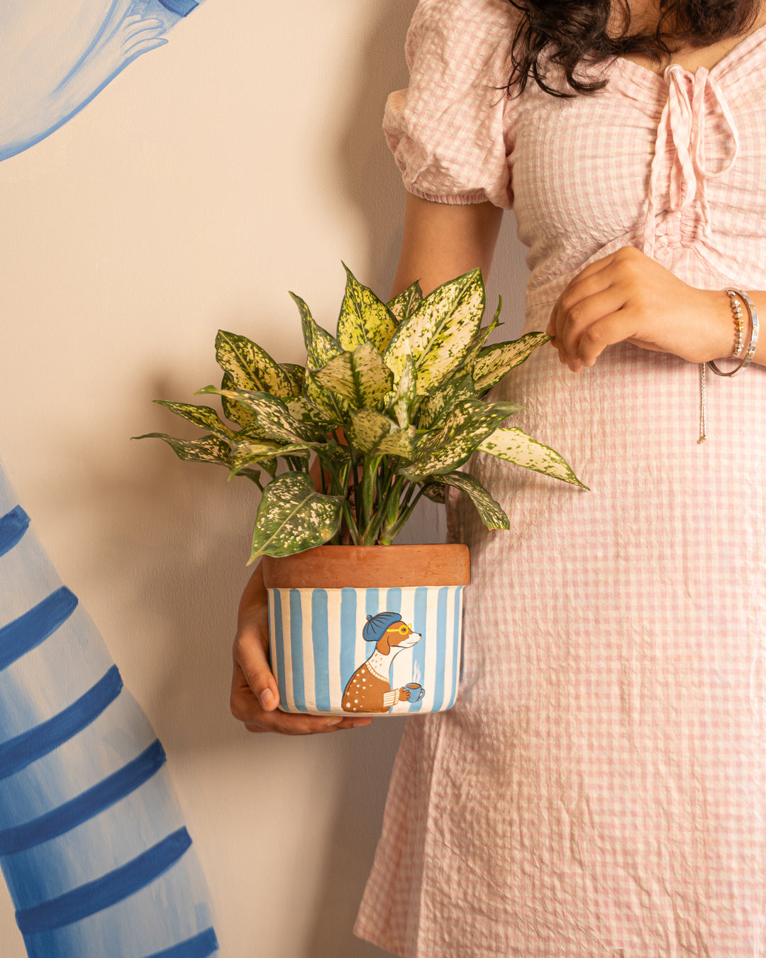 Slow Mornings – Hand-Painted Terracotta Planter