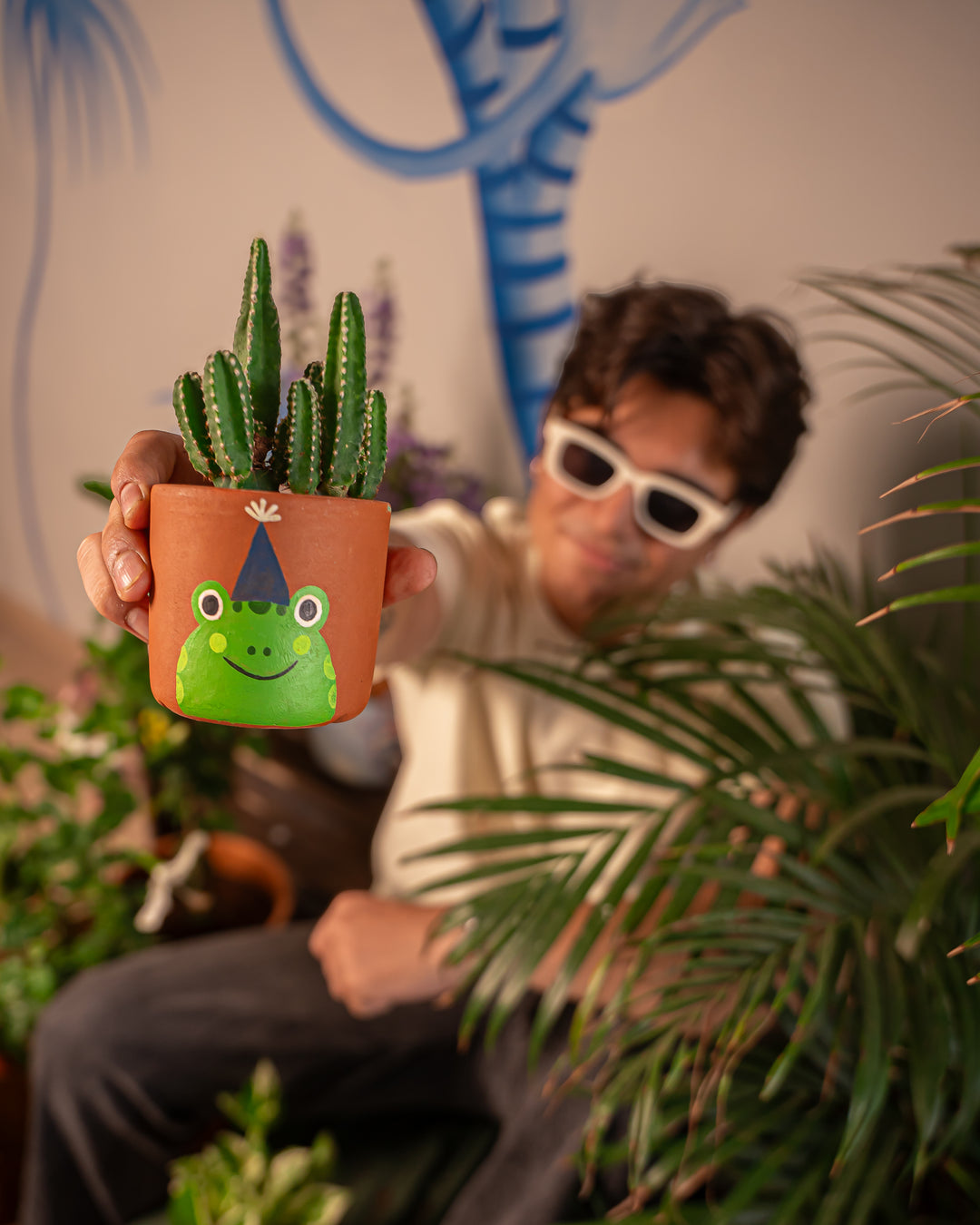 Froggy Joy – Hand-Painted Terracotta Planter - Raw Earth Shop