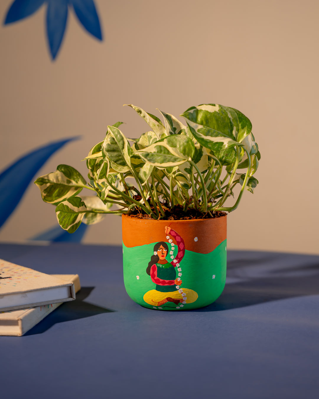 Meditation Muse – Hand-Painted Terracotta Planter - Raw Earth Shop