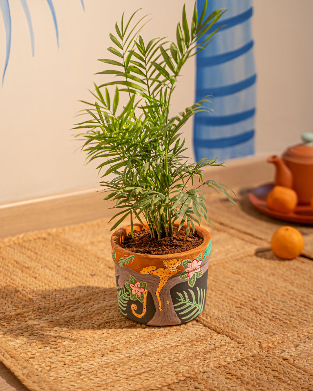 Wild Leopard – Hand-Painted Terracotta Planter - Raw Earth Shop